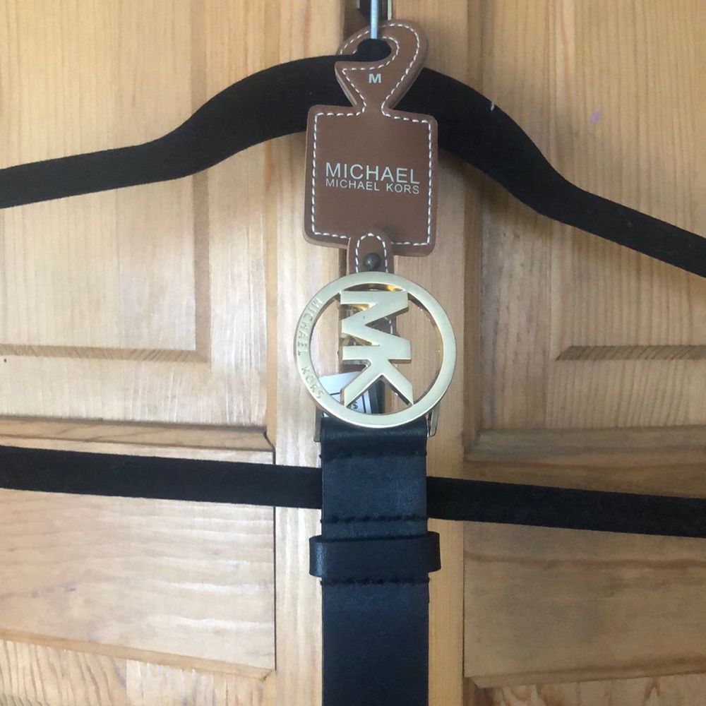 Michael Michael Kors Black Leather Belt